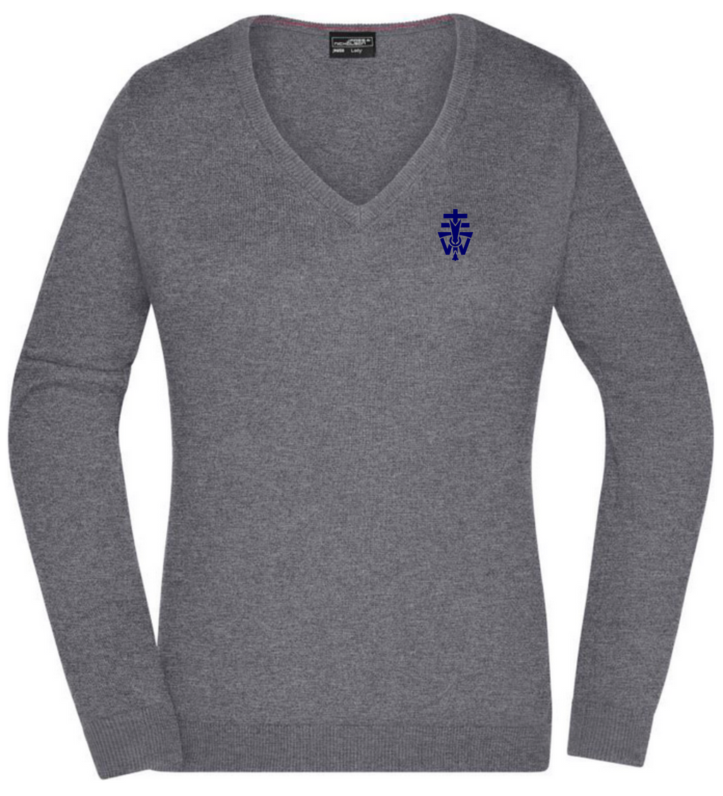 Eleganter Damen V-Ausschnitt Pullover