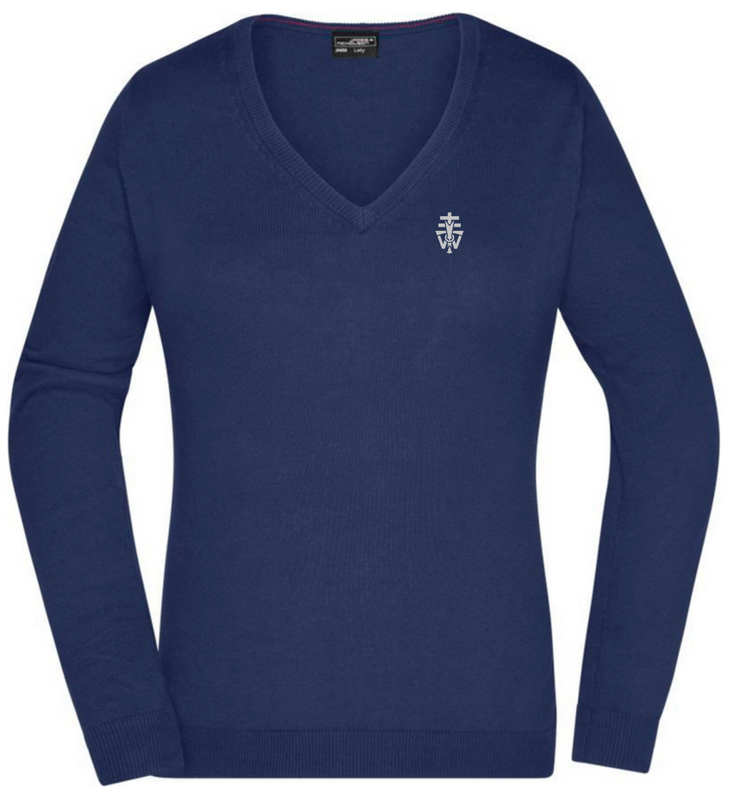 Eleganter Damen V-Ausschnitt Pullover